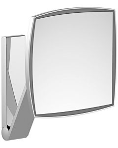 Keuco miroir cosmétique iLook_move 17613139003 chrome noir brossé, encastré, modèle mural, beleuchtet , 200 x 200 mm