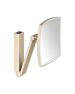 Keuco miroir cosmétique iLook_move 17613039004 bronze brossé, modèle mural, beleuchtet , 200 x 200 mm
