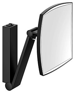 Keuco iLook_move cosmetic mirror 17613379004 200x200mm, beleuchtet , swivel arm and rocker switch, matt black