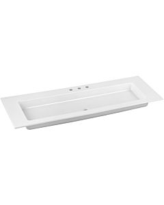 Keuco Royal 60 Bathroom ceramics washbasin 32160311403 140.5x53.8cm, white, with 3 tap holes and Clou overflow system