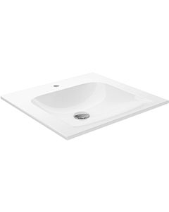 Keuco X-Line Bathroom ceramics washstand 33140315001 50,5x49,3cm, with tap hole and overflow system clou, white