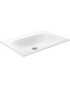Keuco X-Line Céramique lavabo 33150316500 65,5x49,3cm, sans trop-plein ni trou pour robinet, blanc