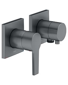 Keuco Edition 11 shower fitting 51151131122 brushed black chrome, 2 Verbraucher , concealed installation, with wall connection bend