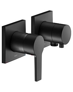 Keuco Edition 11 shower fitting 51151371122 matt black, 2 Verbraucher , concealed installation, with wall connection elbow