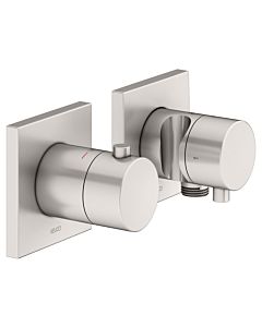 Keuco Edition 11 thermostat de douche 51153051222 nickel brossé, installation encastrée, 2 Verbraucher , avec coude de raccordement mural et support de douche