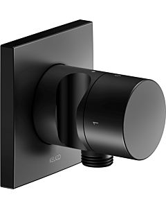 Keuco IXMO Pure Black Selection shut-off and diverter valve 59557370202 concealed shower holder, Pure handle, square, matt black