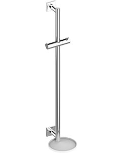 Keuco shower bar 59585070922 stainless steel / white, wall bar 855mm, square rosettes