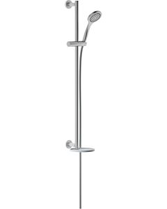 Keuco Ixmo shower set 59587170901 Aluminum finish / white, with single-lever shower mixer, round rosette