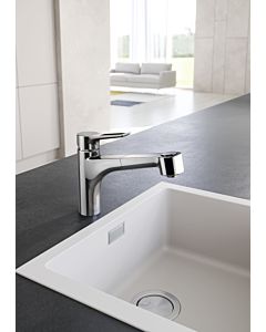 Kludi Mix kitchen faucet 329410562 loop lever, swiveling, pull-out spout, chrome