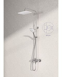 Kludi shower system 8005005-00 with overhead and hand shower, chrome