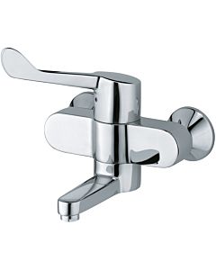 Kludi Medi-Care wall-mounted washbasin fitting 349220524 clinic lever, projection 180 mm, chrome