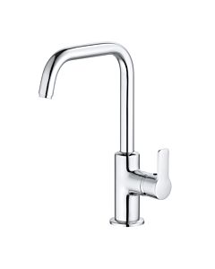 Kludi Pure &amp; easy basin mixer 370230565 chrome, DN 15, swivel spout, with metal waste set