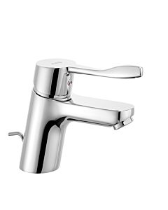 Kludi Pure &amp; easy care basin mixer 372840565 chrome, DN 15, with metal waste set, with public arm lever 120mm