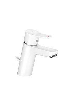 Kludi Pure &amp; easy basin mixer 373829165 white / chrome, DN 15, with metal waste set