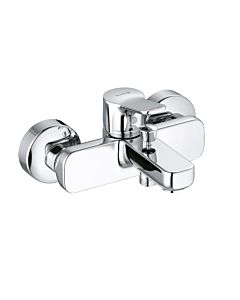 Kludi Pure &amp; easy bath and shower mixer 376810565 chrome, DN 15, wall mounting