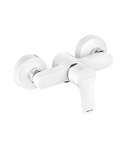Kludi Pure &amp; easy shower mixer 378419165 white / chrome, DN 15, wall mounting