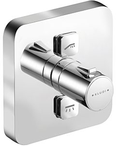Kludi Push Brause-Thermostat 388110538 chrom, 2 Verbraucher, soft-edge Rosette
