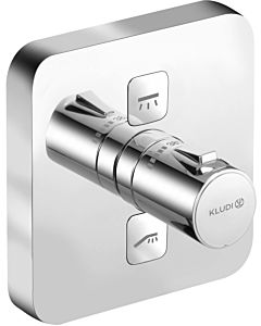 Kludi Push 389110538 concealed thermostatic shower mixer, square, chrome