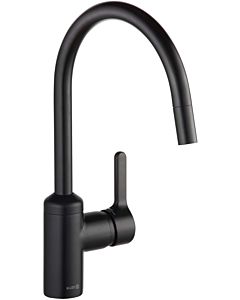 Kludi Bingo Star kitchen faucet 428513978 closed lever, swiveling, pull-out spout, matt black