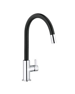 Kludi Bingo Star XS kitchen faucet 468518778 swiveling 230 °, pull-out spout, matt black / chrome