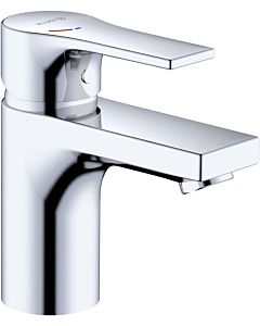 Kludi Zenta SL basin mixer 483890565WR4 without waste fitting, central position cold water, spout height lower edge 75mm, chrome