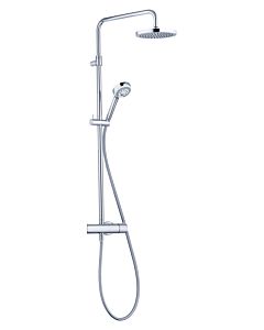 Kludi Logo thermostatic dual shower system 6809205-00 chrome, with head and hand shower
