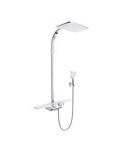 Kludi Shower System 8020091-00 white / chrome, with head and hand shower