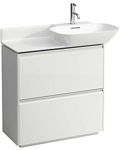 LAUFEN BASE for INO H4030021102611 unit H4030021102611 77x77cm, 2 drawers, handle strip anodised aluminum, glossy white