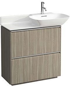 LAUFEN BASE for INO H4030021102621 unit H4030021102621 77x77cm, 2 drawers, handle strip anodized aluminum, Ulme hell