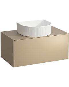 LAUFEN Sonar drawer unit / sideboard H4054110340401 77.5x34x45.5cm, cut-out in the middle, gold