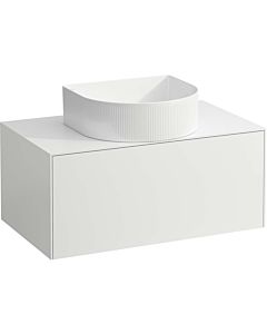 LAUFEN Sonar drawer unit / sideboard H4054110341701 77.5x34x45.5cm, cut-out in the middle, matt white
