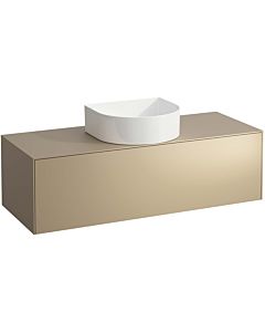 LAUFEN Sonar drawer unit / sideboard H4054210340401 117.5x34x45.5cm, cut-out in the middle, gold