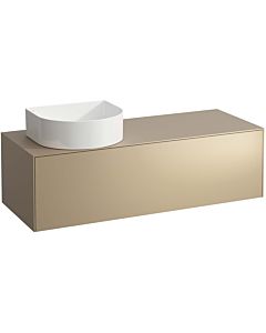 LAUFEN Sonar drawer unit / sideboard H4054220340401 117.5x34x45.5cm, cut-out on the left, gold