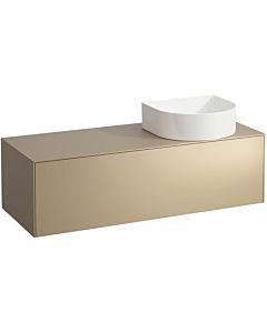 LAUFEN Sonar drawer unit / sideboard H4054230340401 117.5x34x45.5cm, cut-out on the right, gold