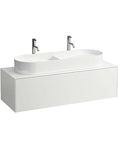 LAUFEN Sonar drawer unit / sideboard H4054710341701 117.5x34x45.5cm, cut-out in the middle, double washbasin, matt white