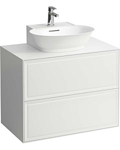 LAUFEN Le nouveau meuble à tiroirs / buffet H4060140856271 77,5x60x45,5cm, 2 tiroirs, pour lave-mains , gris signalisation