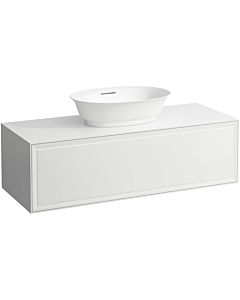 LAUFEN Le nouveau meuble à tiroirs / buffet H4060210851701 117,5x34,5x45,5cm, 2000 , découpe de lavabo au milieu, blanc mat