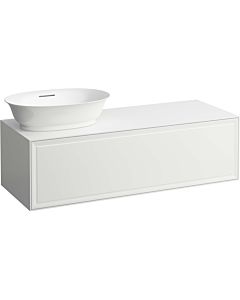 LAUFEN The new classic drawer unit / sideboard H4060810856311 117.5x34.5x45.5cm, 2000 drawer, washbasin cut-out on the left, glossy white