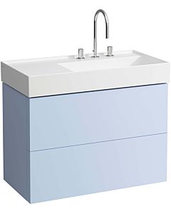 LAUFEN Kartell Waschtisch-Unterschrank H4076080336451 88x60x45cm, 2 Schubladen, graublau