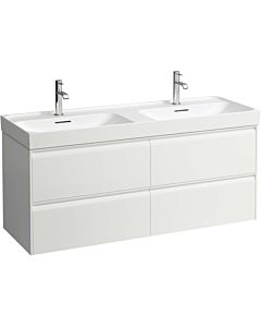 Laufen Meda meuble sous-vasque H4216440112601 128,4x51,5x44,8cm, 4 tiroirs, blanc mat