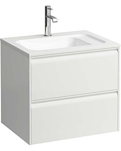Laufen Meda meuble sous-vasque H4216720112601 57,2x50,4x44,2cm, 2 tiroirs, blanc mat