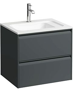 Laufen Meda vanity unit H4216720112661 57.2x50.4x44.2cm, 2 drawers, traffic gray