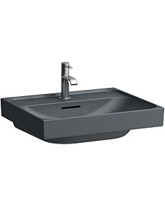 Laufen Meda lavabo H8101127581041 55x46cm, à encastrer, avec trop-plein, trou de robinetterie 2000 par lavabo, graphite mat