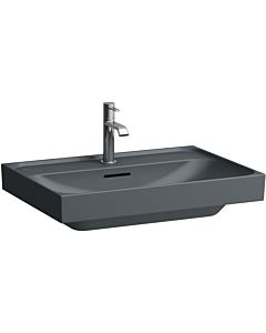 Laufen Meda lavabo H8101147581041 65x46cm, à encastrer, avec trop-plein, trou de robinetterie 2000 par lavabo, graphite mat