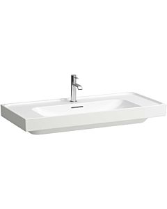Laufen Meda countertop washbasin H8161197571071 100x46cm, with overflow, 2000 tap hole left and right, matt white