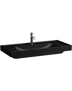 Laufen Meda countertop washbasin H8161197161581 100x46cm, without overflow, 3 tap holes, matt black