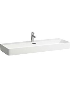 LAUFEN Val washbasin H8102894001041 with overflow, with 2000 tap hole, white LCC, 120x42cm, can be built under