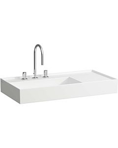 LAUFEN Kartell washbasin 8103380008151, 90x46cm, white, shelf on the right, 2 tap holes, sapphire ceramic