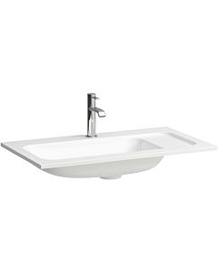 Laufen Meda washbasin H8141177571111 77.5x44.5cm, made of Marbond, without overflow, with tap hole, matt white