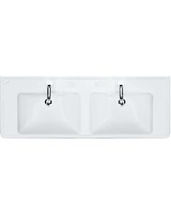 LAUFEN Pro A double washbasin 8149670001041 130 x 48 cm, white, with overflow, 2000 tap hole